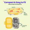 Basil 2 Compartment Stainless Steel Lunchbox with Plastic Lid - Kitty Party