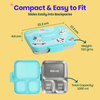Basil 3 Compartment Stainless Steel Lunchbox with Plastic Lid - Wiggly Woof