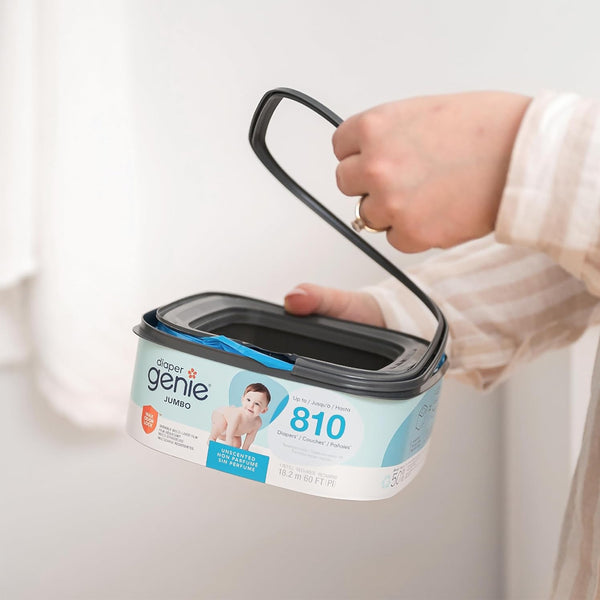 Diaper Genie Jumbo Square Refills Holds Upto 810 Newborn Sized Diapers
