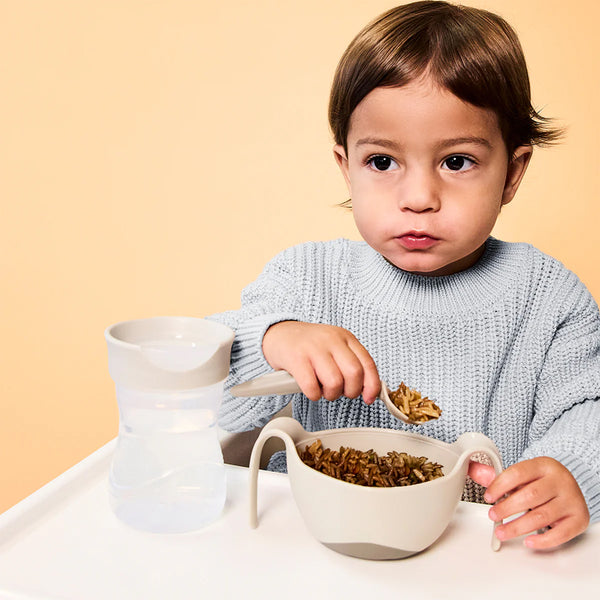 B.Box Toddler Cutlery Set Spoon and Fork - Latte Beige