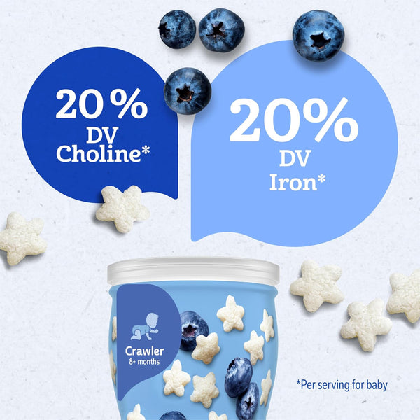 Gerber Puffs for Crawlers, 8+ months - Blueberry