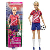 Barbie Soccer Doll, Blonde, #9 Uniform, Soccer Ball, Cleats, Socks - Dezine Kids