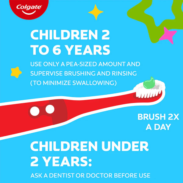 Colgate Kids Liquid Gel 2 in 1 Watermelon Flavor Toothpaste and Mouthwash - 100 ml - Dezine Kids