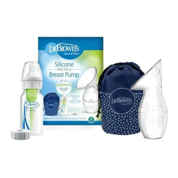 Silicone One-Piece Breast Pump With Options+ Anti-Colic Bottle And Travel Bag