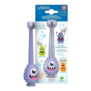 Dr.Browns Tooth Scrubber Toddler Monster Toothbrush - Purple