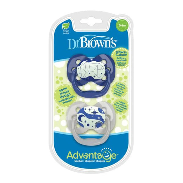 Blue Advantage Pacifiers (Stage 1) Glow In The Dark | Pack Of 2