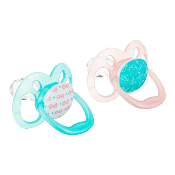 Pink Airplanes Advantage Pacifiers (Stage 2) | Pack Of 2