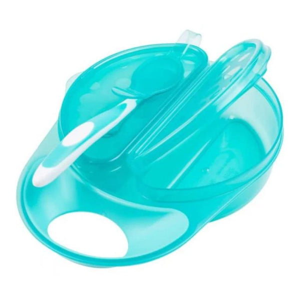 Travel Fresh Divided Bowl and Soft-Tip Spoon Set with Travel Lid