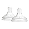 Natural Flow Wide-Neck Baby Bottle Silicone Nipple, 2-Pack