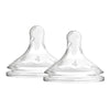 Natural Flow Wide-Neck Baby Bottle Silicone Nipple, 2-Pack
