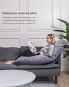 Momcozy G shaped Pregnancy Pillow - Grey Velvet