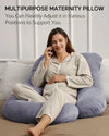 Momcozy G shaped Pregnancy Pillow - Grey Velvet