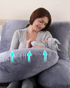 Momcozy G shaped Pregnancy Pillow - Grey Velvet