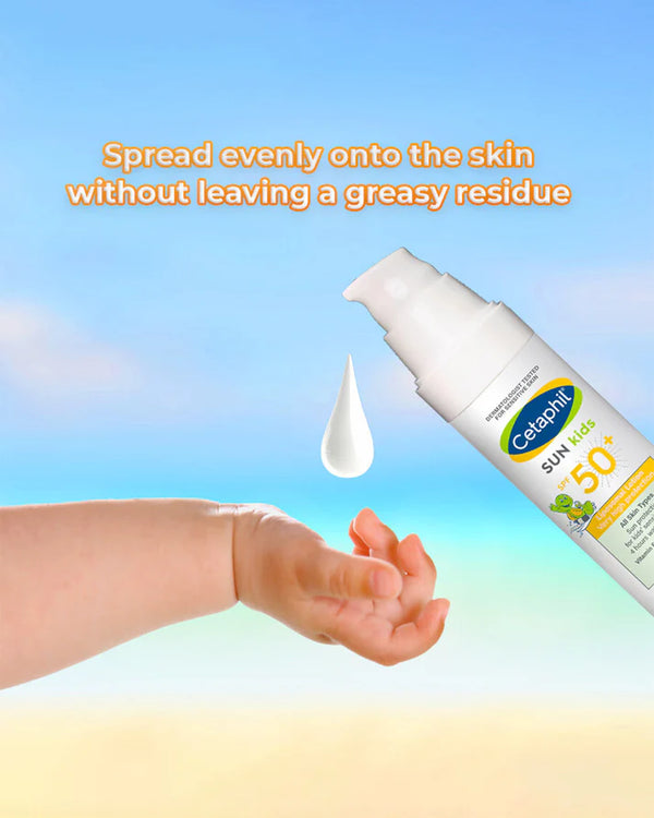Cetaphil Sun Kids Liposomal Lotion SPF 50+ Sunscreen with Water Resistant, Hypoallergenic & Fragrance Free - 150 ml