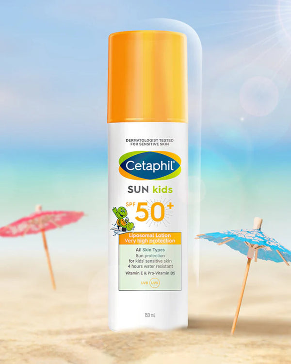 Cetaphil Sun Kids Liposomal Lotion SPF 50+ Sunscreen with Water Resistant, Hypoallergenic & Fragrance Free - 150 ml