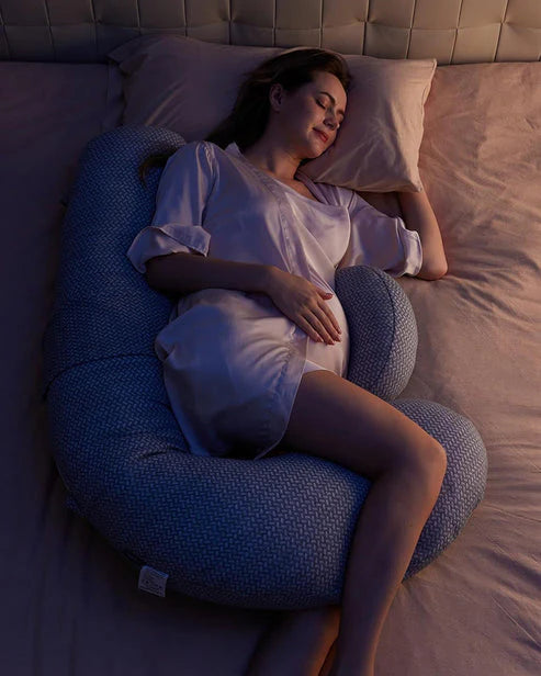 Momcozy F Shaped Pregnancy Pillow with Air Layer - Grey