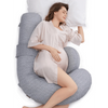 Momcozy F Shaped Pregnancy Pillow with Air Layer - Grey