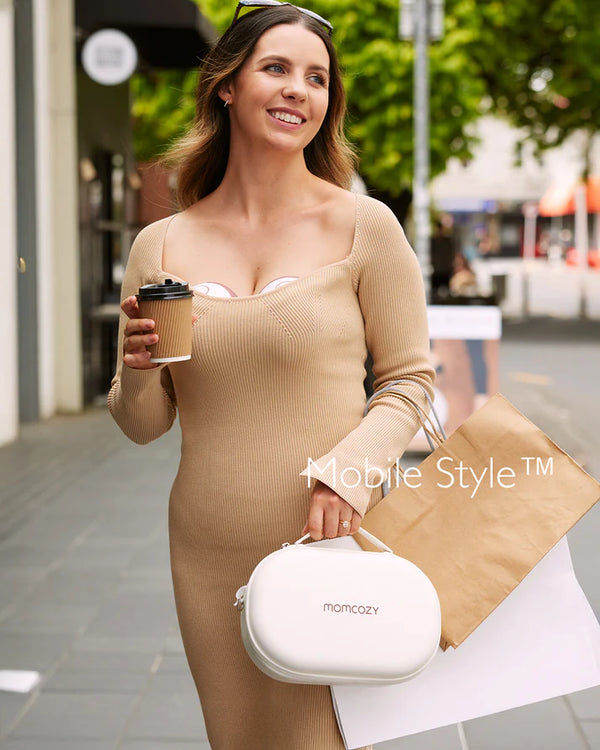 Momcozy M6 Wearable Electric Breast Pump, Flange Size: 24mm, Pack of 2 - Cozy Red