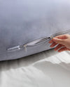 Momcozy F Shaped Pregnancy Pillow Grey - Velvet