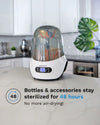 Baby Brezza One Step Baby Bottle Sterilizer and Dryer, Electric Steam Sterilizer 3 Drying Cycles with Auto Shut-Off