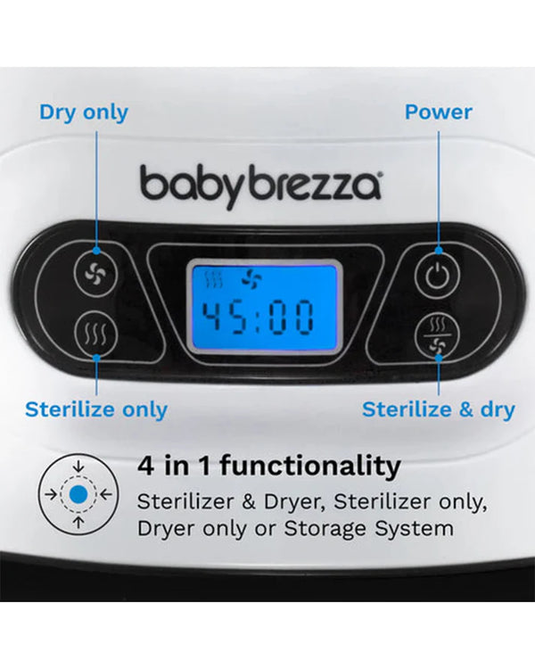 Baby Brezza One Step Baby Bottle Sterilizer and Dryer, Electric Steam Sterilizer 3 Drying Cycles with Auto Shut-Off