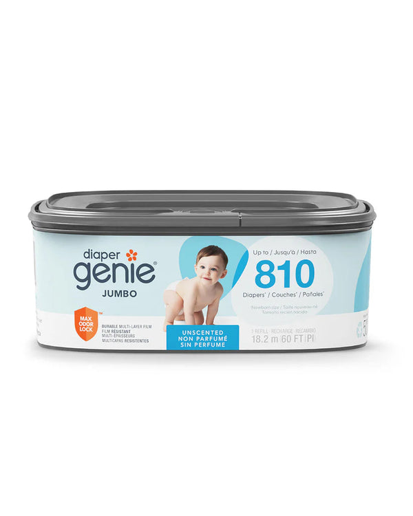 Diaper Genie Jumbo Square Refill Holds Upto 810 Newborn Sized Diapers