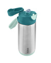 B.Box Insulated Sport Spout Drink Water Bottle 500 ml - Emerald Forest Green