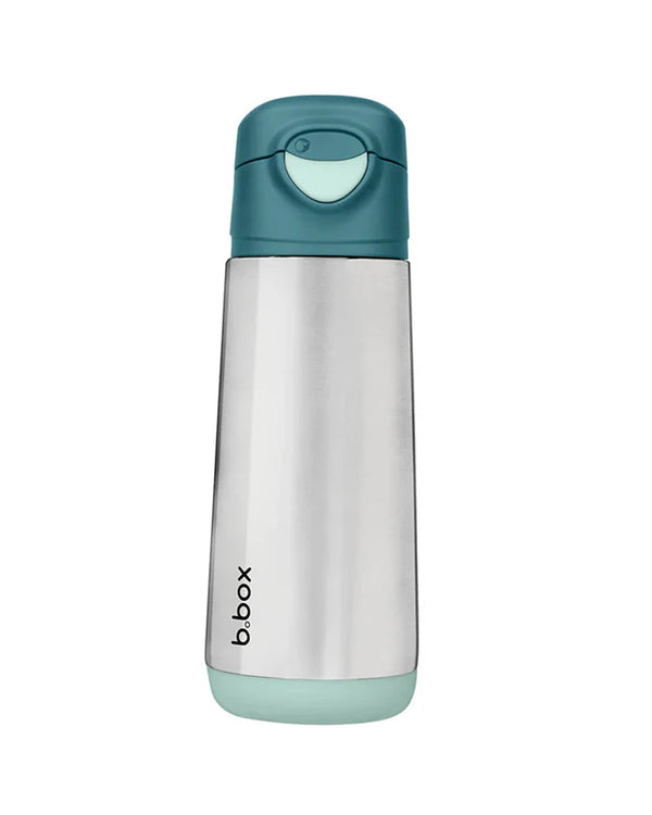 B.Box Insulated Sport Spout Drink Water Bottle 500 ml - Emerald Forest Green
