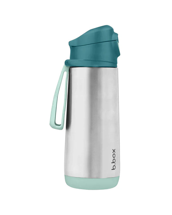 B.Box Insulated Sport Spout Drink Water Bottle 500 ml - Emerald Forest Green