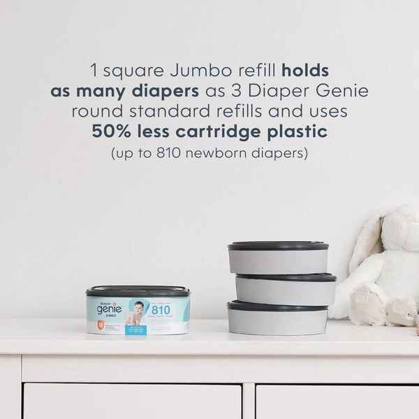 Diaper Genie Square Refill Holds Upto 270 Newborn Sized Diapers