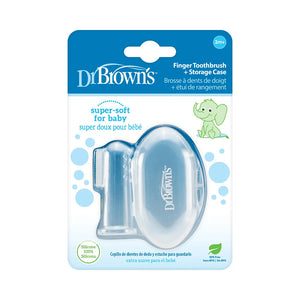 Dr.Browns Silicone Finger Toothbrush with Case - Clear