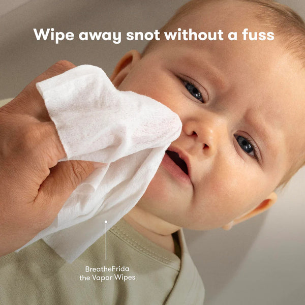 Frida Baby Breathe Easy Kit Sick Day Baby Essentials - 3pc Set Includes Vapor Wipes, Vapor Rub + Organic Vapor