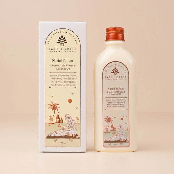 Narial Tailam Organic Cold Pressed Coconut Oil 200Ml - dezinekids.com