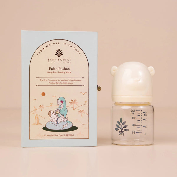 Glass Feeding Bottle Palan Poshan 4Oz 120Ml - dezinekids.com