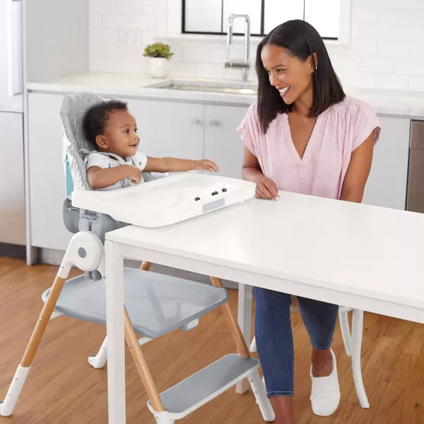 Sit-To-Step High Chair - Grey - Dezine Kids