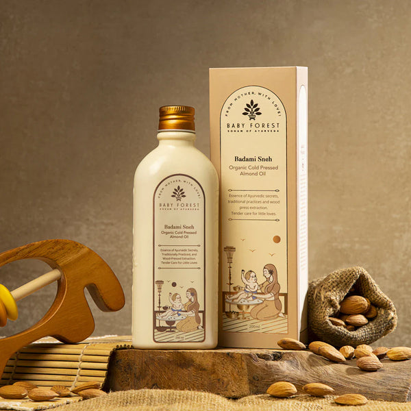 Badami Sneh Organic Cold Pressed Almond Oil 200 Ml - dezinekids.com