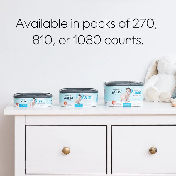Diaper Genie Jumbo Square Refill Holds Upto 810 Newborn Sized Diapers