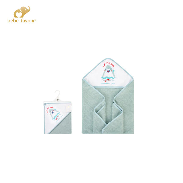 Bebe Favour Baby Hooded Towel- Sea Green
