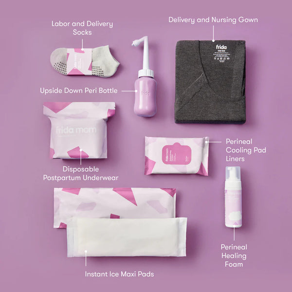 Frida Mom 15 Pc Labor and Delivery + Postpartum Recovery Kit Gift Set for Baby Showers & Mom to Be