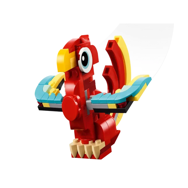 Lego Creator Red Dragon 3 in 1 Animal Toy Set, 149 Pieces - Dezine Kids