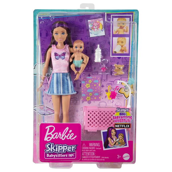 Barbie Skipper Babysitters With Doll & Playset - Dezine Kids