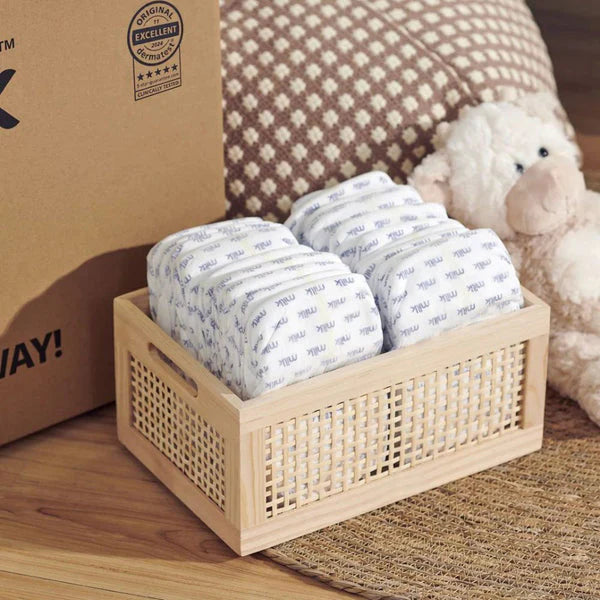 Milk Baby Diaper Flexi Tape , Size L (36 Pcs) 9-17 Kgs, Carton Box - Dezine Kids
