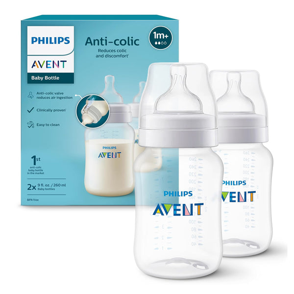 Philips Avent Anti Colic Baby Feeding Bottles (Pack of 2) - 260 ml