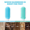 Frida Baby Detangling Hairbrush for Thick or Curly Hair, Wide Tooth Comb & Bristle Combo - Teal