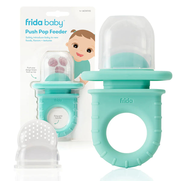 Frida Baby Push Pop Feeder, BPA Free, Dishwasher Safe - Teal