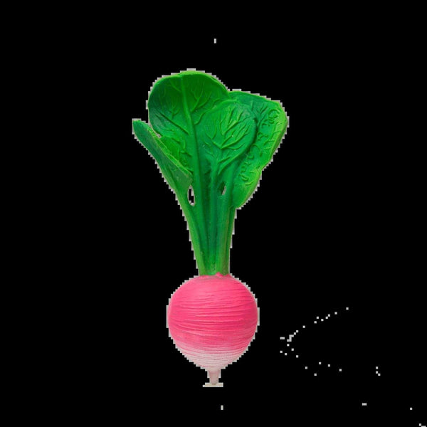 Ramona The Radish Natural Rubber Teether - dezinekids.com