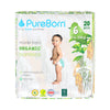 Pureborn Organic Bamboo Diapers Assorted Print Size 6 (16-20 Kg) - 20 Count