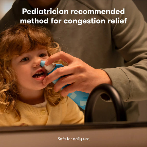 Frida Baby Saline Rinse for Toddler, Kids, Ages 2+, Saline Rinse for Sinus, Instant Congestion Relief & Allergy Relief, Safe for Daily Use