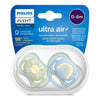 Philips Avent Ultra Air Soother 0-6 Months (Pack of 2) - Green Blue