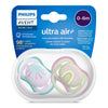 Philips Avent Ultra Air Soother 0-6 Months (Pack of 2) - Green Purple